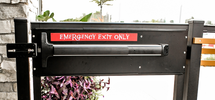 emergency push bar installation in Country Walk